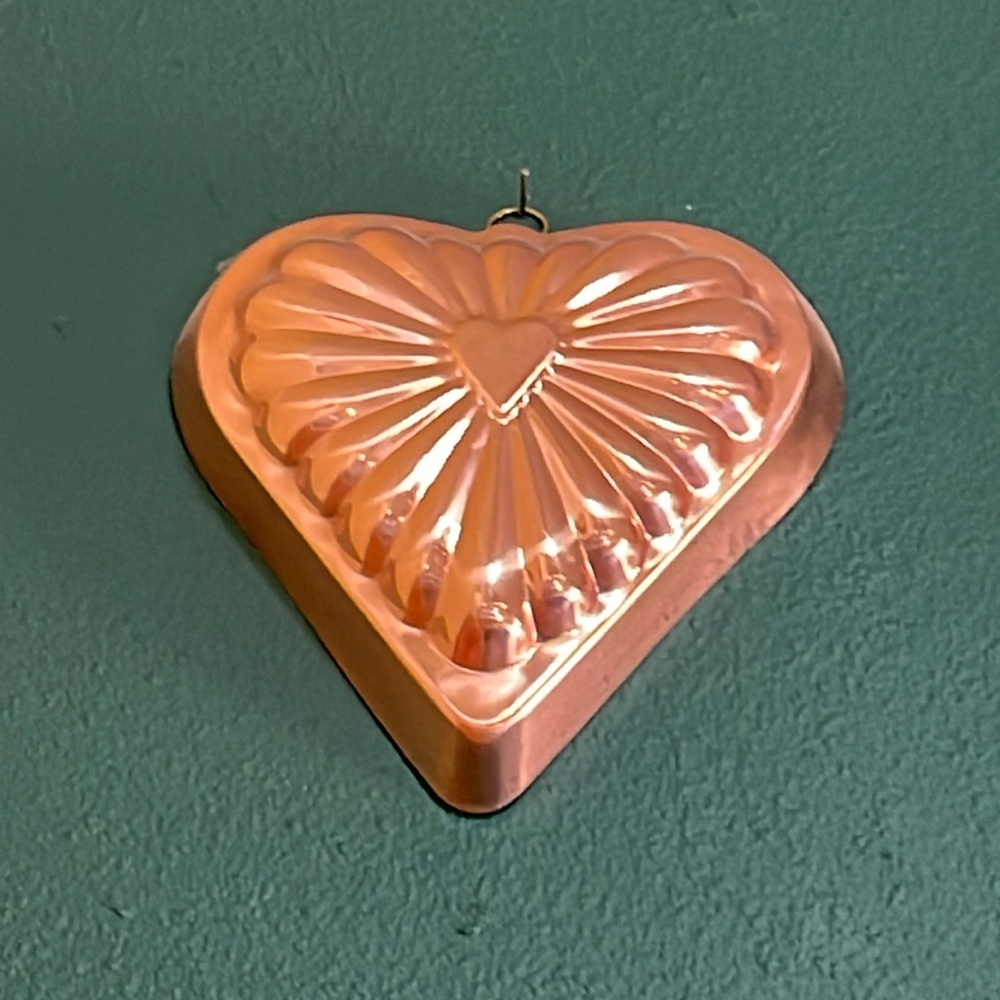 Copper heart shape Mold for your kitchen and dishes you cook. Or lovely decor